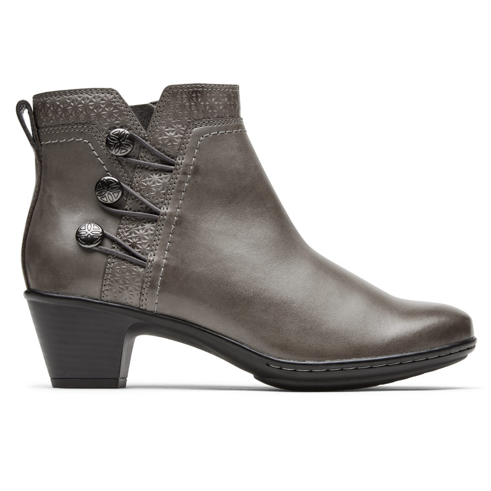 Rockport Womens Boots Grey - Cobb Hill Kailyn Ankle - UK 840-JPIXTF